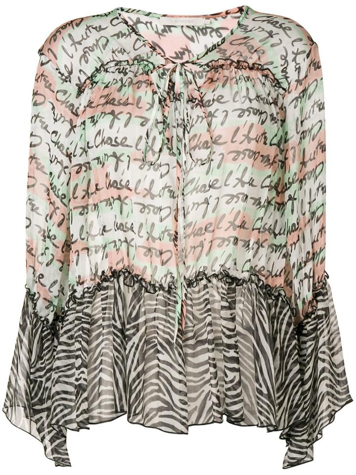 L'autre Chose Gathered Hem Blouse - White