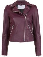 Nk Leather Biker Jacket - Pink & Purple