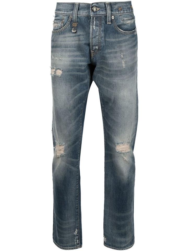 R13 Destroyed Jeans, Men's, Size: 30, Blue, Cotton
