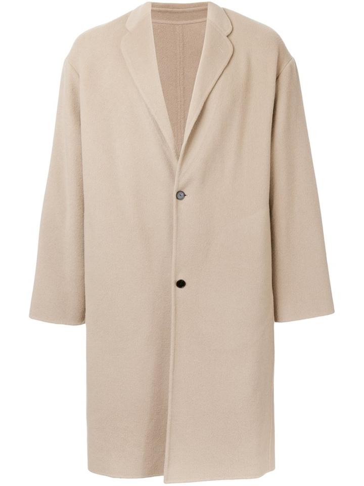 H Beauty & Youth. Reversible Chesterfield Coat, Men's, Size: Large, Brown, Cupro/nylon/wool