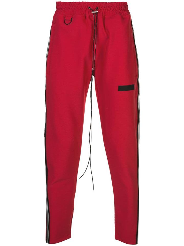 Represent Logo Panel Track Pants - Red