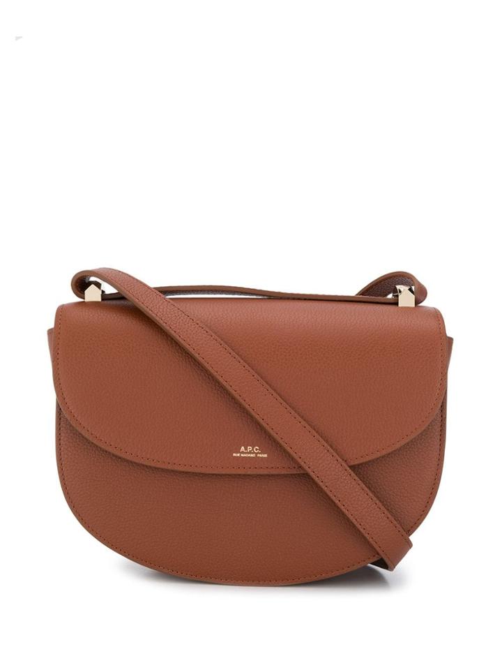 A.p.c. Logo Print Shoulder Bag - Brown