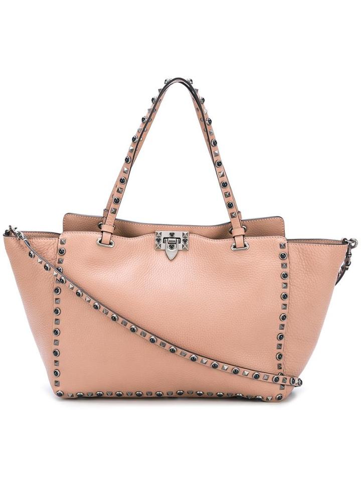 Valentino Medium 'rockstud Rolling' Trapeze Tote, Women's, Pink/purple