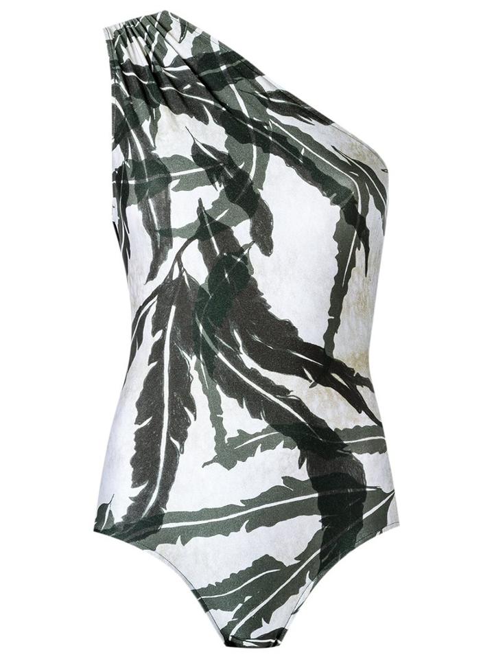 Adriana Degreas Printed Swimsuit, Women's, Size: P, Green, Polyamide/spandex/elastane