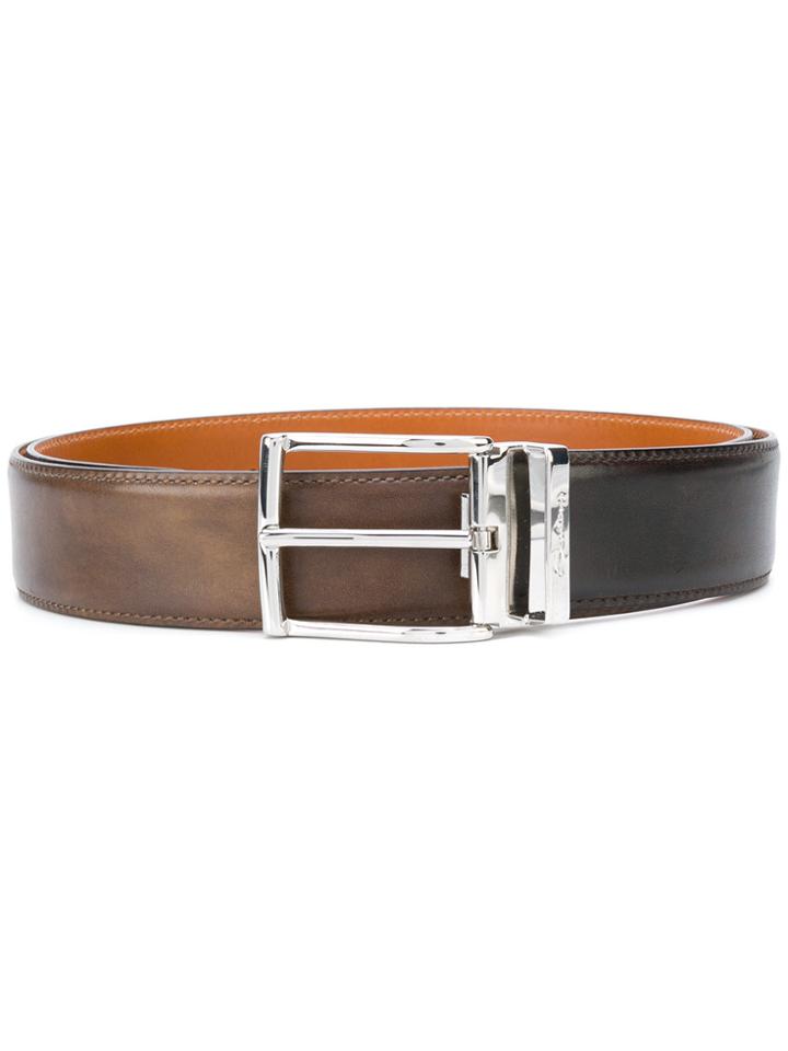 Santoni Buckle Belt - Brown