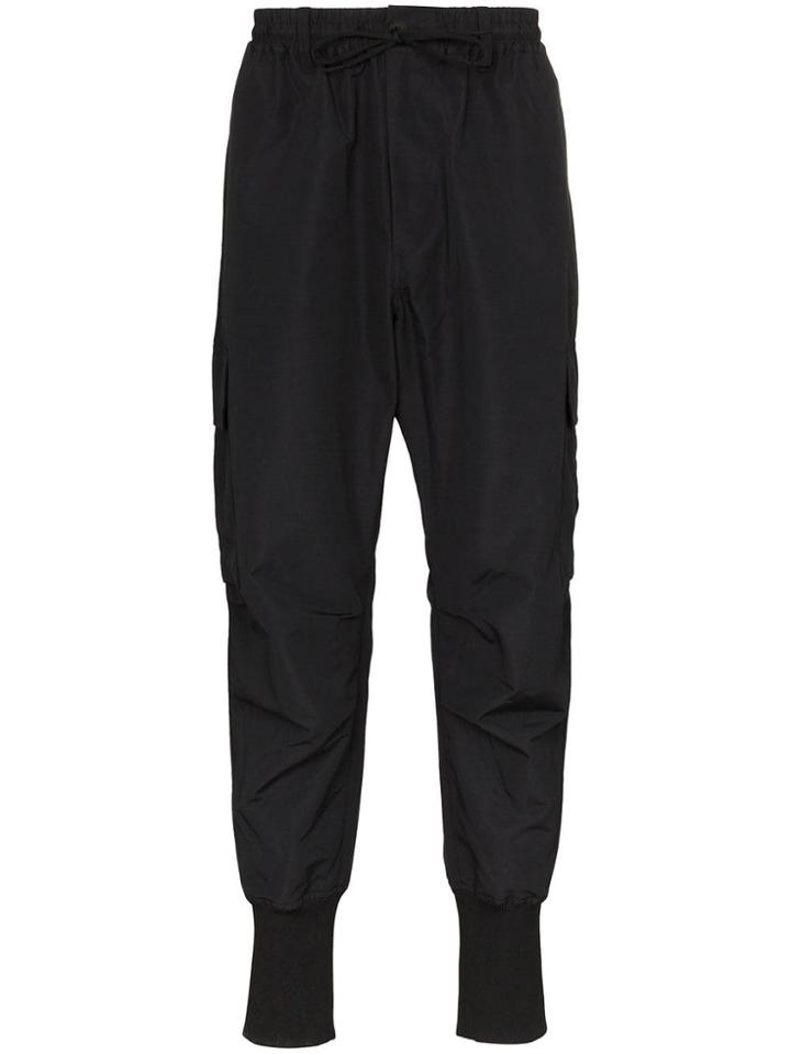 Y-3 Cargo-style Tapered Trousers - Black