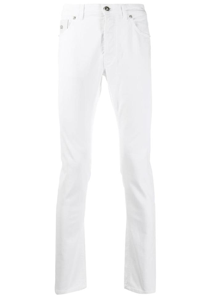 John Richmond Silver-tone Stud Jeans - White