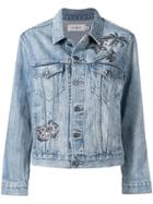 Coach Embellished Denim Jacket - Blue