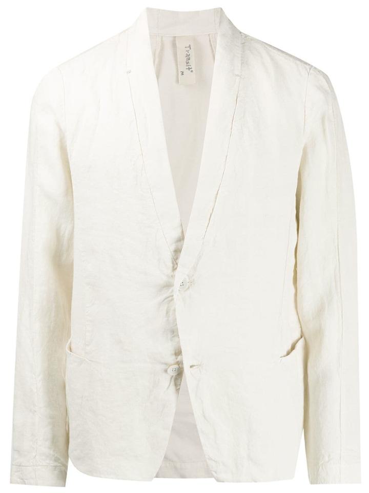 Transit Creased Effect Blazer - White