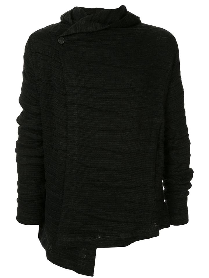 Forme D'expression Asymmetric Ribbed Jacket - Black