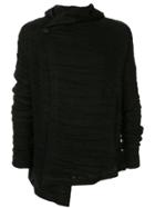 Forme D'expression Asymmetric Ribbed Jacket - Black