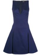 Dsquared2 Deep-v Flared Dress - Blue