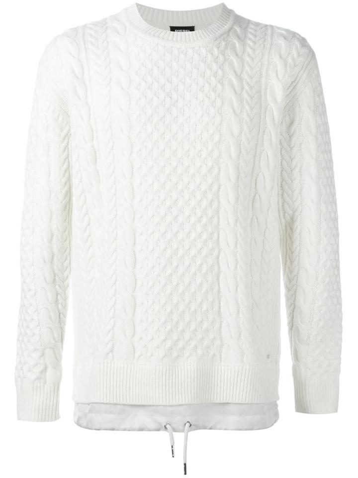Diesel 'k-pigris' Jumper, Men's, Size: Medium, White, Nylon/wool