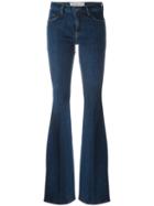 Victoria Victoria Beckham Stretch Flared Jeans, Women's, Size: 27, Blue, Cotton/polyester/spandex/elastane