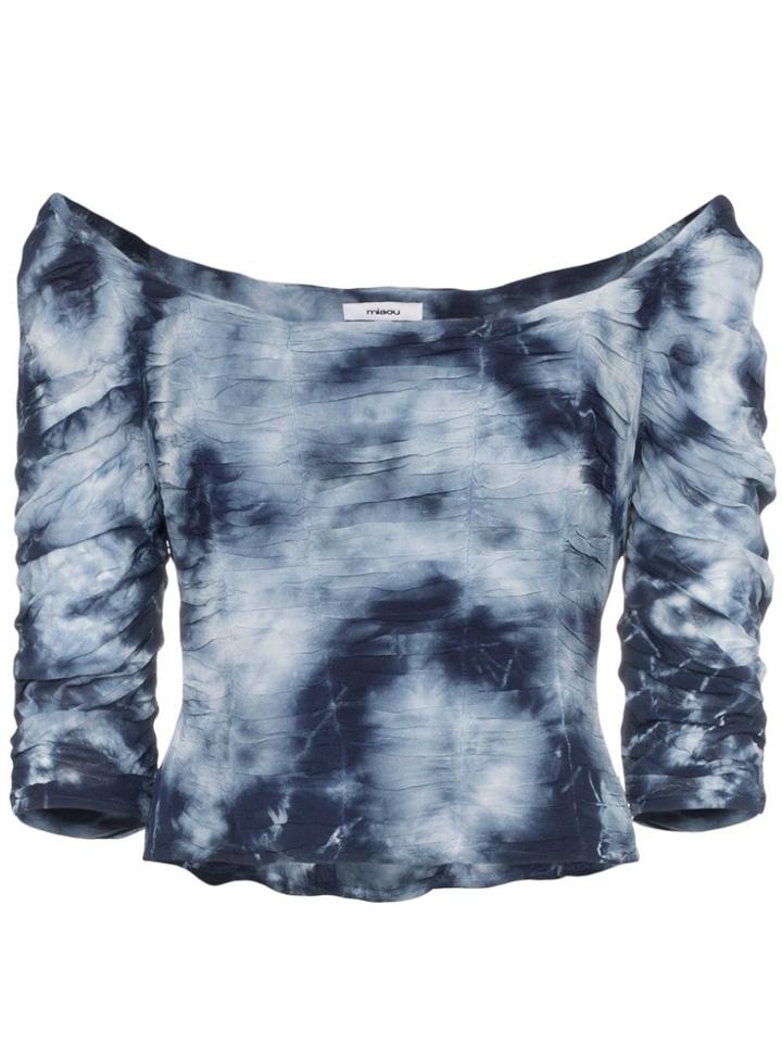 Miaou Madeline Tie-dye Crop Top - Blue