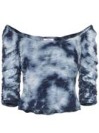 Miaou Madeline Tie-dye Crop Top - Blue