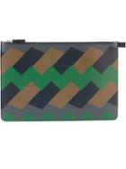 Salvatore Ferragamo Geometric Print Clutch