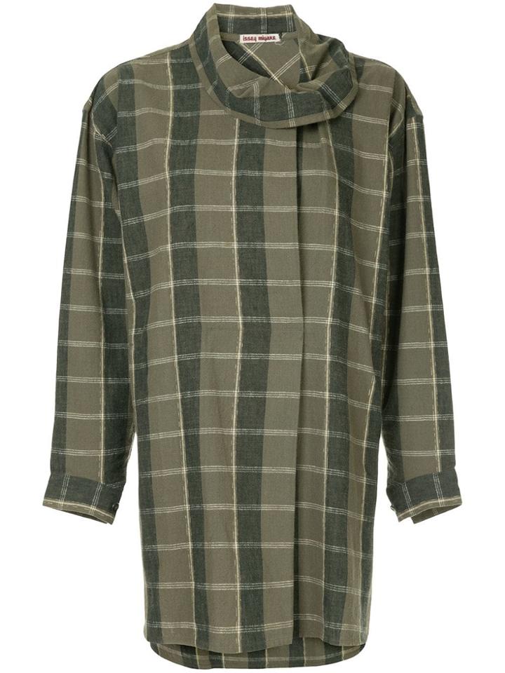 Issey Miyake Vintage Concealed Fastening Flannel Coat - Grey