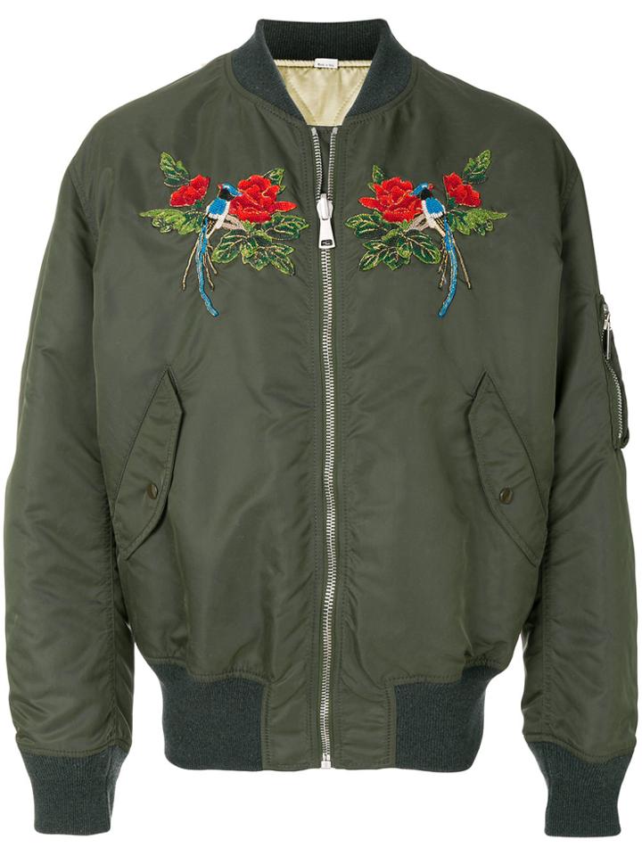 Gucci Beaded Bomber Jacket - Green