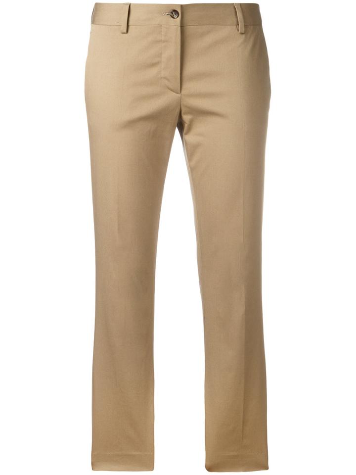 Alberto Biani - Flared Cropped Trousers - Women - Cotton/spandex/elastane - 44, Women's, Nude/neutrals, Cotton/spandex/elastane