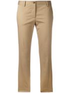 Alberto Biani - Flared Cropped Trousers - Women - Cotton/spandex/elastane - 44, Women's, Nude/neutrals, Cotton/spandex/elastane