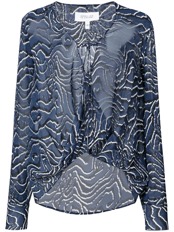 Derek Lam 10 Crosby Sheer Blouse - Blue