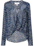 Derek Lam 10 Crosby Sheer Blouse - Blue