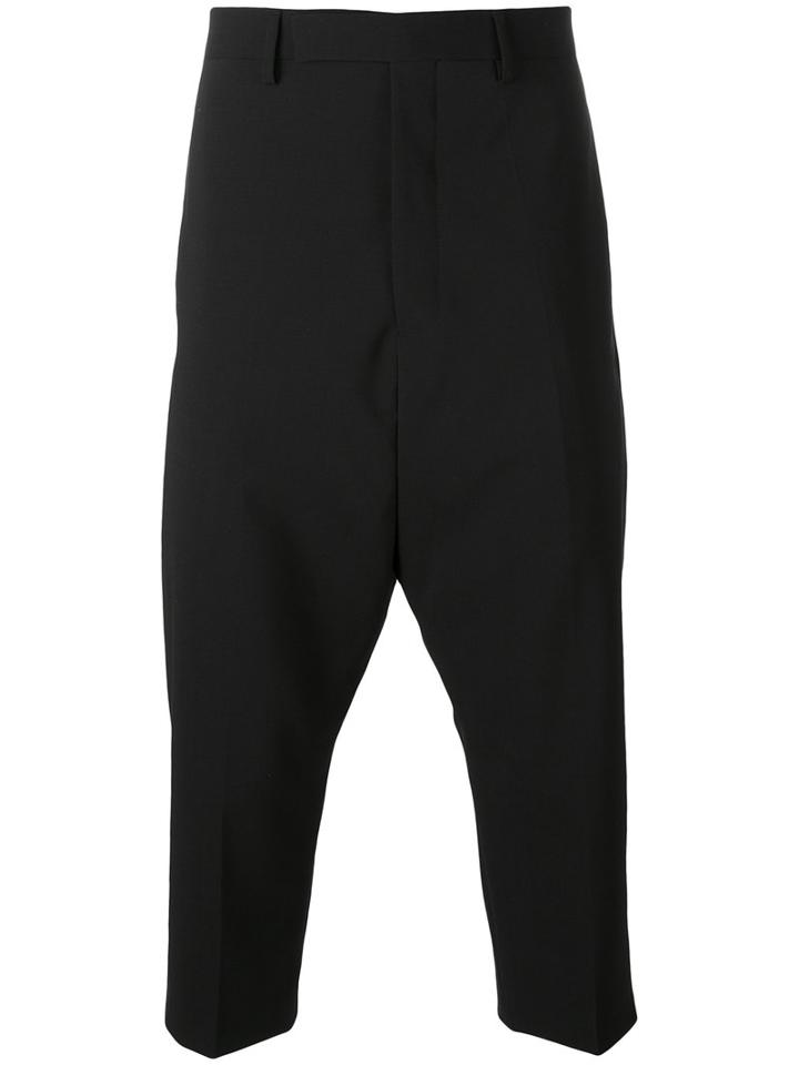 Rick Owens - Cropped Trousers - Men - Spandex/elastane/wool - 50, Black, Spandex/elastane/wool