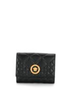 Versace Quilted Medusa Wallet - Black