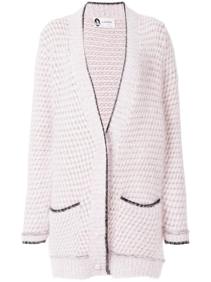 Lanvin Textured-knit Cardigan - Pink & Purple