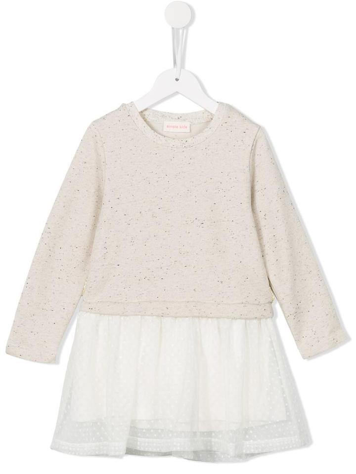 Simple Kids 'devi' Sweatshirt Dress, Toddler Girl's, Size: 4 Yrs, Nude/neutrals