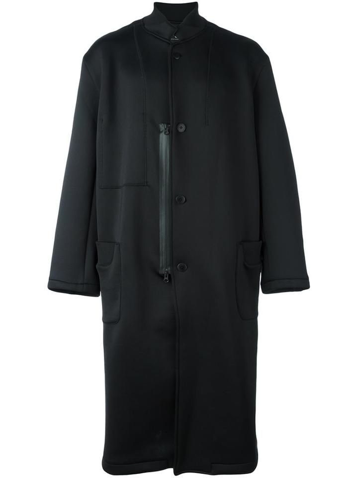 Y-3 'spacer' Coat, Men's, Size: Small, Black, Polyester/spandex/elastane