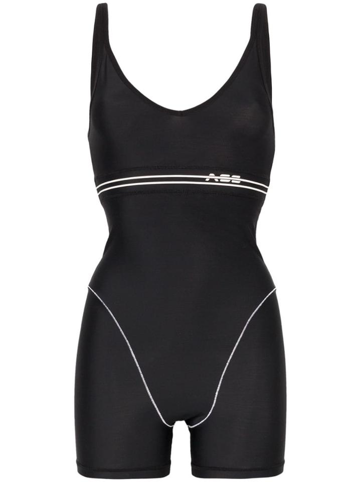 Adam Selman Sport Sleeveless Sports Playsuit - Black