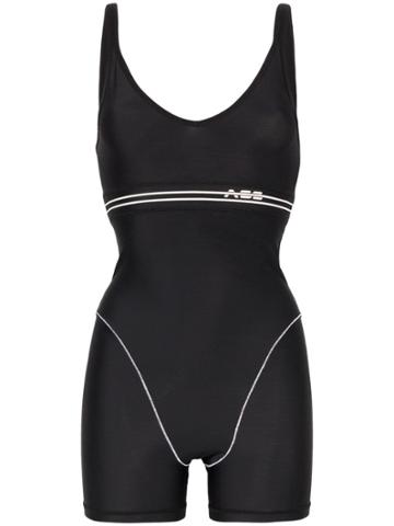 Adam Selman Sport Sleeveless Sports Playsuit - Black