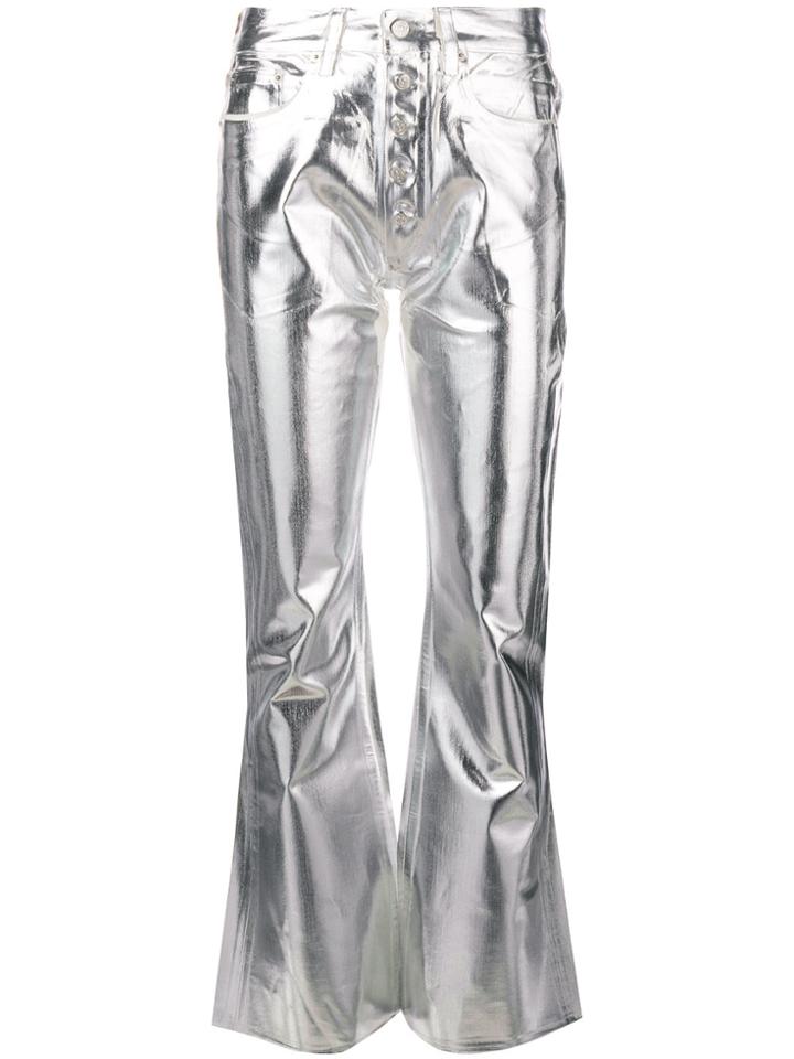 Mm6 Maison Margiela Metallic Flared Jeans