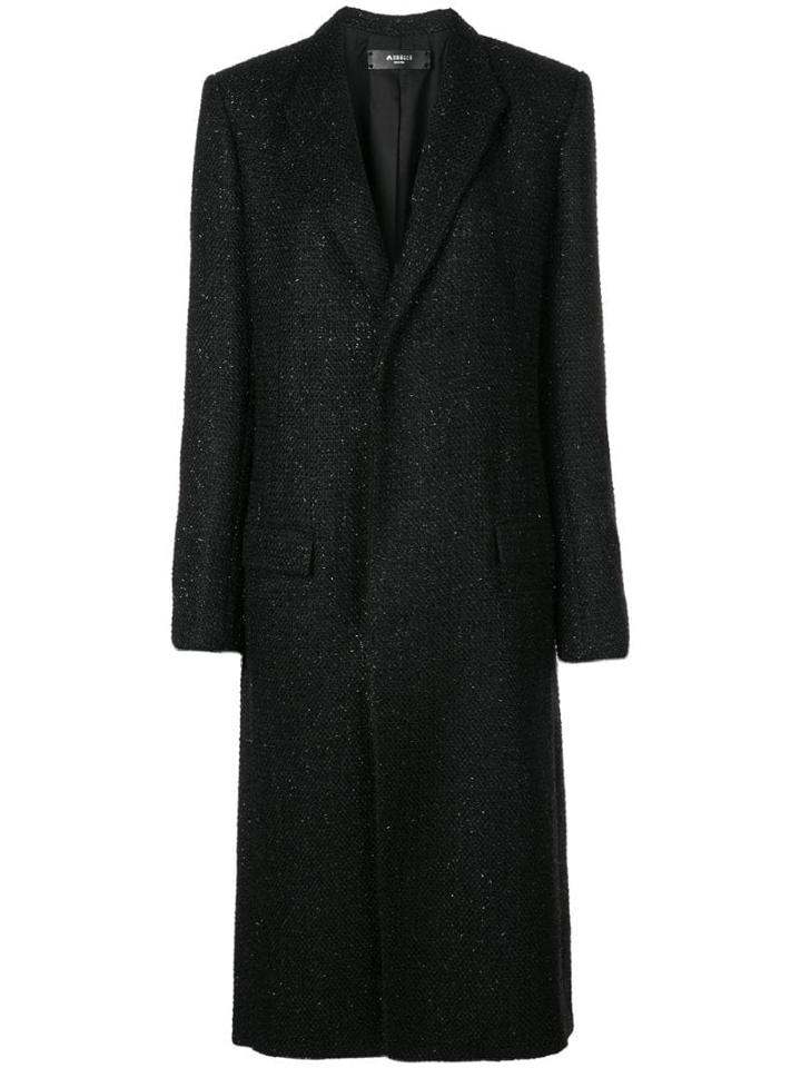 Amiri Single Breasted Coat - Black