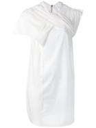 Rick Owens - Twist Neck Dress - Women - Silk/cotton/cupro - 40, Women's, White, Silk/cotton/cupro