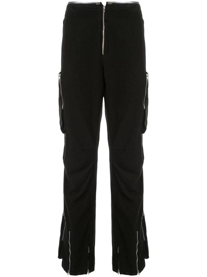 Helmut Lang Pre-owned 1999 Zippers Cargo Trousers - Black