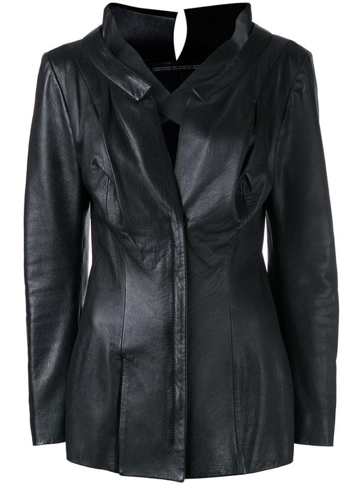 Yohji Yamamoto Pre-owned Fitted Long Sleeve Jacket - Black