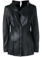 Yohji Yamamoto Pre-owned Fitted Long Sleeve Jacket - Black