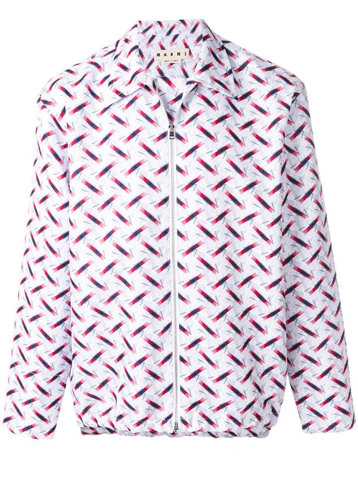 Marni Printed Shirt Jacket - White