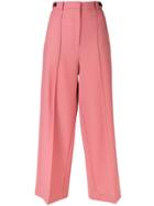 Rokh Cropped Wide-leg Trousers - Pink