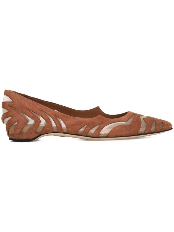 Paul Andrew Laser Cut Detail Ballerinas