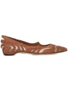 Paul Andrew Laser Cut Detail Ballerinas