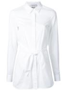 3.1 Phillip Lim Fitted Knot Shirt, Women's, Size: 8, White, Cotton