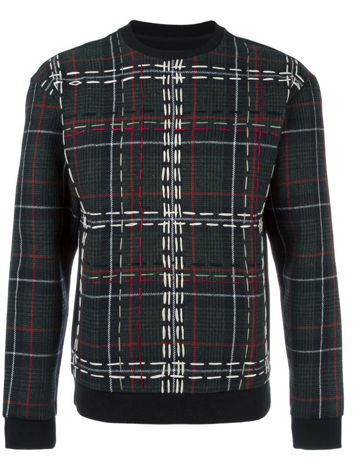 System Homme Checked Jumper, Men's, Size: Medium, Black, Acrylic/nylon/polyester/wool