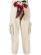 Alanui Belted Knit Trousers - Neutrals