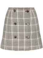 Stella Mccartney Prince Of Wales Checked Mini Skirt - Brown