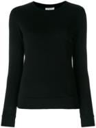 The White Briefs Round Neck Sweatshirt - Black