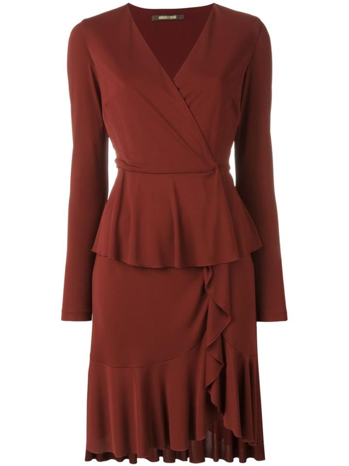 Roberto Cavalli Ruffled Peplum Dress